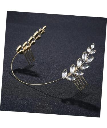 Angoily Flower Girl Hair Rhinestone Hair Accessories Bridal Headpiece Rhinestone Headpiece Bridal Headdress Hair Accessories for Girls Bridal Hair Accessories Bride Leaf Comb - Buy Online on GoSupps.com