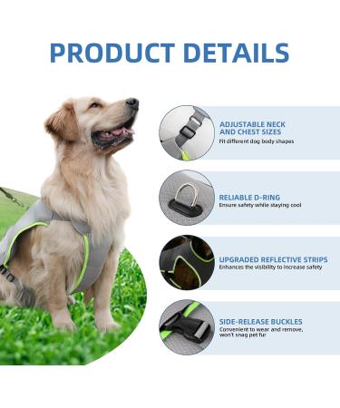 Cool Vest for Dogs - Reflective & Breathable Cooling Coat with Gel Ice Bag - Summer Sun Protection for Small Dogs - Buy Online on GoSupps.com