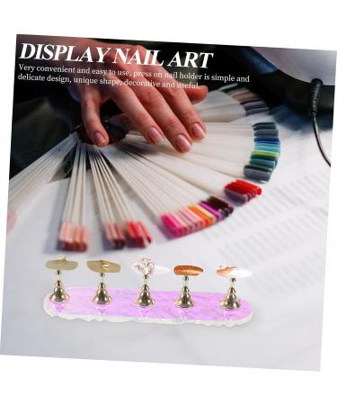 minkissy 1 Set Fake Nails Display Stand Press on Nails Practice Holder Nail Tools Nail Holder Press on Artificial Nails Holder Fairy Exercise Rack Bracket Base False Nails Acrylic 12.8x3.9x3cm As Shown - Buy Online on GoSupps.com