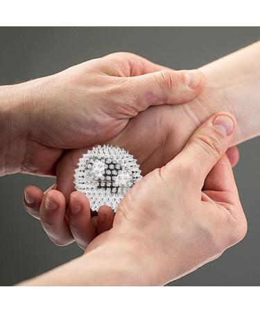 Neerix 2 Couples Hedgehog Massage Set | 10pc Acupressure Ring & Fitness Nop Ball for Foot Hand & Back Muscle Relief - Magnetic Acupressure Balls (Silver) - Buy Online on GoSupps.com