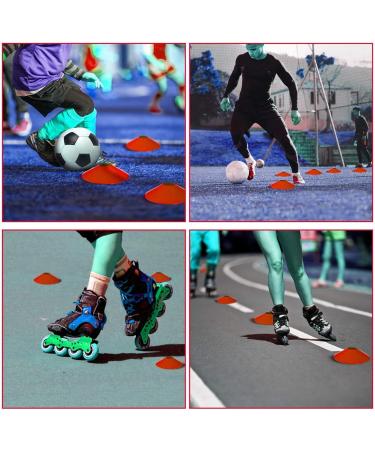 10pcs Pro Disc Cones with Carry Bag - Agility Training Cones for Soccer, Football, Basketball & More | Blue&Red Thickened Version 24g - Buy Online on GoSupps.com