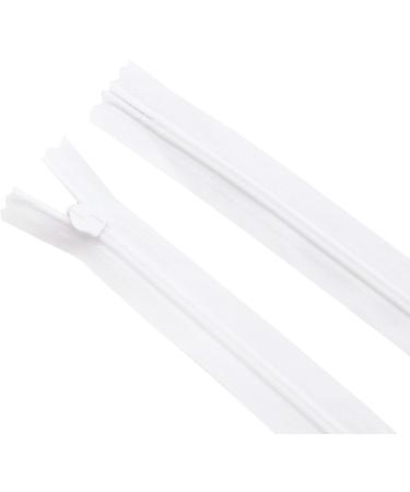 Invisible Zipper Set - Nylon Coil 2 Zippers in Various Sizes and Colors for Clothing and Crafts - White 12 inch - Buy Online on GoSupps.com