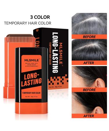 Dark Brown Temporary Hair Color Stick | Instant Root Touch Up & Waterproof Gray Hair Concealer - Buy Online on GoSupps.com