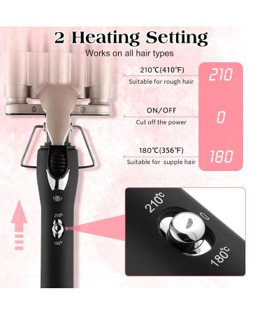 5 Barrel Hair Crimper Iron - 0.6 Inch Ceramic Tourmaline Curling Wand for Perfect Waves - Dual Voltage International Shipping - Buy Online on GoSupps.com