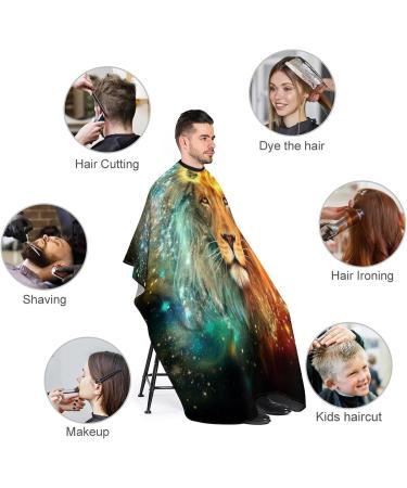 Lion Constellation Galaxy Barber Cape - Adjustable Snap Hair Cutting Apron for Adults | Salon Essentials - Buy Online on GoSupps.com