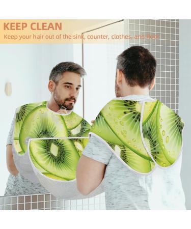 Kiwi Fruit Beard Bib Apron | Beard Hair Catcher for Men | Perfect Father's Day & Anniversary Gift | Includes 2 Suction Cups - Buy Online on GoSupps.com