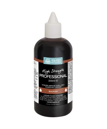 Squires Kitchen Bulrush Dark Brown Professional Edible Food Colour Liquid 200ml