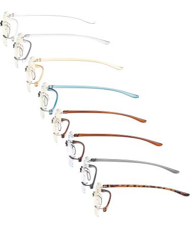 Eyekepper 8 Pack Blue Light Blocking Rimless Reading Glasses +2.00 | Computer Readers for Eye Protection - Buy Online on GoSupps.com