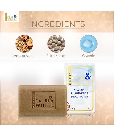 FAIR & WHITE Original Exfoliating Soap 200g - Skin Brightening Cleansing Bar for Dark Spots on Face, Body & Joints - Buy Online on GoSupps.com