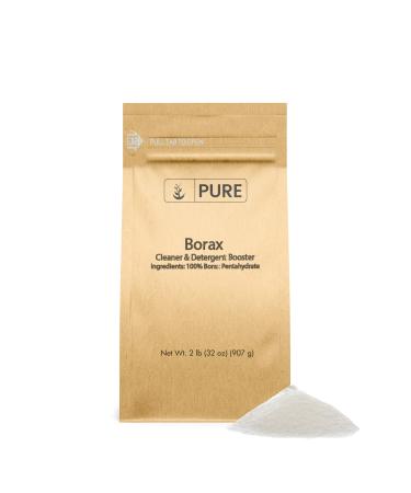Pure Original Ingredients Borax (2 lb) Sodium Borate, Multipurpose Cleaning Agent, Ideal Slime Ingredient Unscented  2 Pound (Pack of 1)