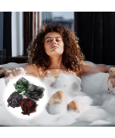 FOMIYES 4pcs Foaming Net Loofah Mesh Pouf - Exfoliating Bath Scrubber Balls for Toddlers & Adults | Skin Care & Bath Supplies - Buy Online on GoSupps.com