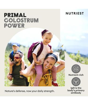 Nutriest Nutriest Colostrum Capsules (240 count) Organic Colostrum Powder | European Pasture Farming | 100% Grass-Fed | For Gut Health & Immune System | Contains 30% Active IgG (Immunoglobulin) - Buy Online on GoSupps.com