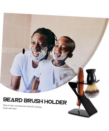Buy Minkissy Men's Bearing Brush Holder for Razors & Shaving Brushes | Durable Acrylic Stand for Grooming Accessories - Buy Online on GoSupps.com