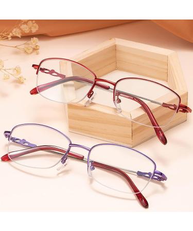 BAFAFA +2.5 Red Reading Glasses with Case - Blue Light Blocking Spring Hinge for Men & Women - Buy Online on GoSupps.com