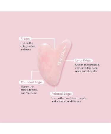 ESW Beauty Hibiscus White Tea Rose Quartz Gua Sha - Revitalize Your Skin Naturally | Shop Internationally - Buy Online on GoSupps.com