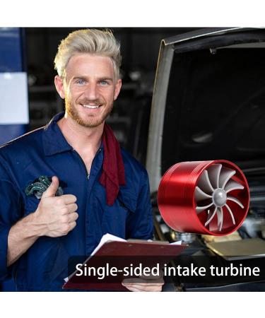 JPSDOW Auto-Turbonator - One-Sided Turbo Charger for Cars Campers RVs & SUVs | Red Turbine Supercharger Substitute - Buy Online on GoSupps.com