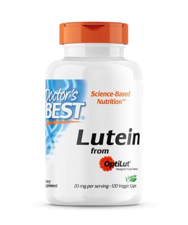 Doctor's best lutein with optilut 10 mg 120 vegan capsules carotenoid zeaxanthin laboratory test high dose soybrei gluten -free