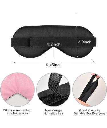 Haskirky Light Blocking Eye Mask - Adjustable Breathable Adult Men and Women Travel Mask for Yoga, Meditation, Office, and Deep Sleep - Pale Pink - Buy Online on GoSupps.com