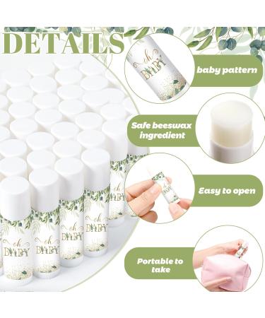 40 Pieces Jasmine Lip Balm Bulk - Floral Moisturizing Favors for Baby Showers Gender Reveal & Gift Baskets - Ideal for Women Men & Kids - Buy Online on GoSupps.com