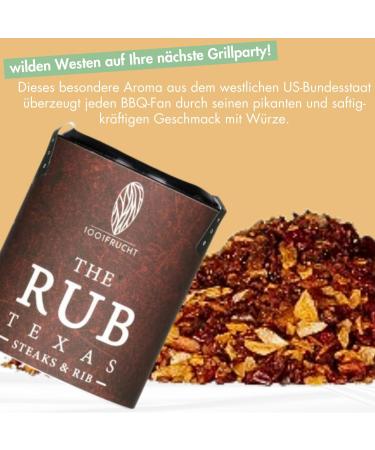  1001 Frucht 1001 Frucht The Rub Texas Barbecue Spice Mix 80g I Premium for Steaks and Other Meat Dishes I Texas I Spice Mix I Steak - Buy Online on GoSupps.com