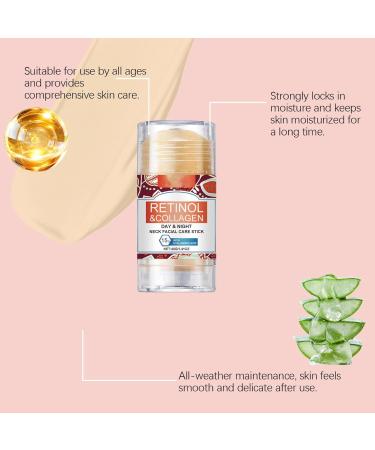 Retinol Collagen Facial Stick Face and Neck Stick Skin Tightening Cream Lifting and Firming to Reduce Neck Wrinkles (2) - Buy Online on GoSupps.com