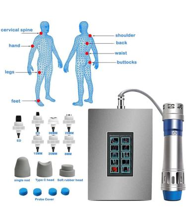 Jingedd Shock Wave Therapy Device | Deep Tissue Massage & Pain Relief | 7 Heads for Effective Electromagnetic Therapy - Buy Online on GoSupps.com