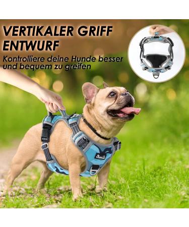 Eyin Large Dog Harness - Adjustable Breathable Reflective Padded with Handle | Camouflage | Perfect for Daily Training | Sizes Neck 42-60cm Breast 47-86cm - Buy Online on GoSupps.com