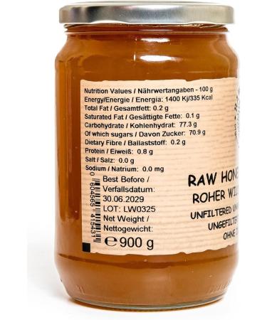 Raw Farm Miel cru d'herbes sauvages (chardon thym bruy re) 900 g 100% naturel Non filtr non chauff non pasteuris Directement de la ruche - Buy Online on GoSupps.com