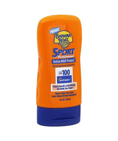 Banana Boat Spf100 Sport 4 Ounce Sunscreen Lotion (118ml) (3 Pack)