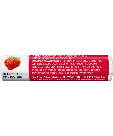 ChapStick Classic Strawberry Lip Balm Tubes - 0.15 Oz (Pack of 12) | Lip Care and Moisturizer - Buy Online on GoSupps.com