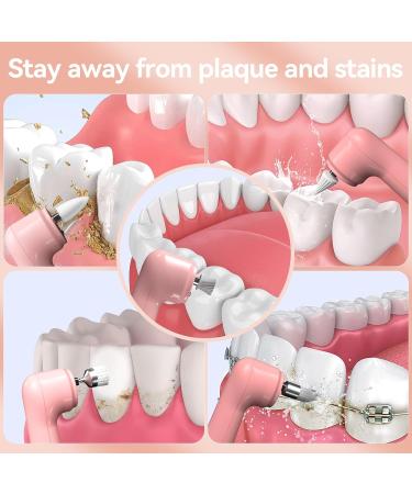 Professional Electric Tooth Polisher & Calculus Remover - 5 Heads USB Charge IPX6 Waterproof for Adults & Kids - Pink - Buy Online on GoSupps.com