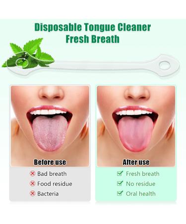 Disposable Tongue Scraper Tongue Cleaner for Adults and Kids - 50 Count - Buy Online on GoSupps.com
