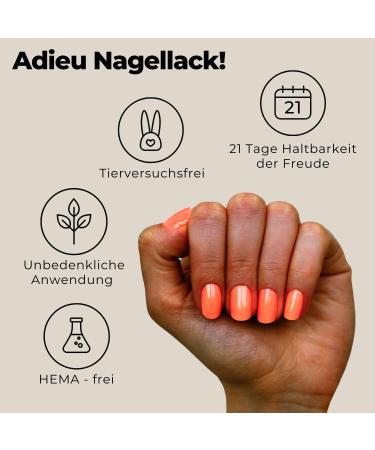 Original Miss Sophie Nail Foils Belle Fleur | 24 Ultra-Thin Nail Polish Strips | Orange Rose | Ideal for Natural Painted Acrylic Gel & Shellac Nails - Shop Now! - Buy Online on GoSupps.com