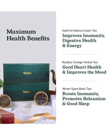 Teaniru Grandeur Wellness Tea Collection - 3 Exotic Flavors | Elegant Gift Box for Special Occasions | Promotes Overall Wellness - Buy Online on GoSupps.com