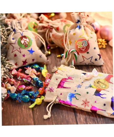 SEWOART 16pcs Candy Buggy Bag Candy Bags Christmas Drawstring Pouch Christmas Bag Drawstring Bag Cute - Buy Online on GoSupps.com