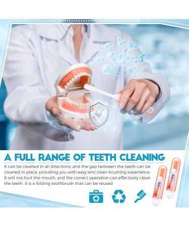 Buy Nuen Portable Soft Toothbrush Set - 2 Foldable Travel Toothbrushes with Toothpaste for Adults | Ideal Camping & Travel Companion - Orange Shell Case - Buy Online on GoSupps.com