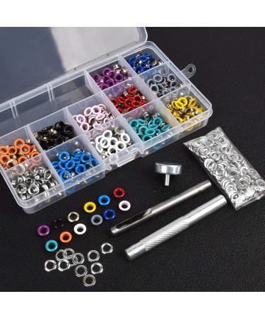 Laviesto Grommet Kit - 540 Sets 3/16 Inch Multi-Color Metal Eyelets with Setting Tools for Crafts - 12 Colors Available - Buy Online on GoSupps.com