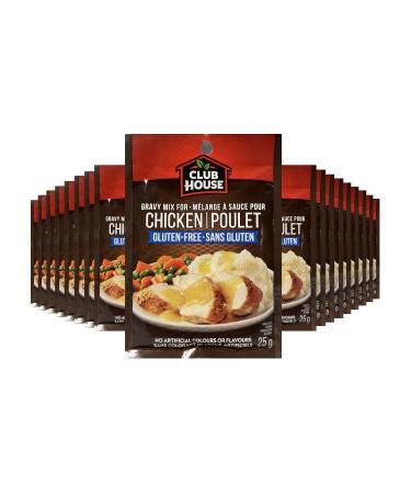 Club House Dry Sauce/Seasoning/Marinade Mix Chicken Gravy Gluten-Free 25g Case Pack 18 Count