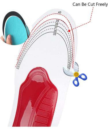 Orthotic Arch Support Insoles Plantar Fasciitis Insoles for Flat Feet Fallen Arch Over Pronation Metatarsalgia Shock Absorption Comfortable Inserts for Men and Women Women(3.5-6)25CM - Buy Online on GoSupps.com