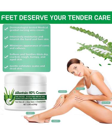 Urea Cream 40 Percent for Feet 40% Urea Cream for Cracked Heels and Dry Skin Aloe Vera Foot Cream with Tea Tree Oil Deep Moisturizing Callus Remover Nourishes Soften for Feet/Knees/Hands/Elbows - Buy Online on GoSupps.com