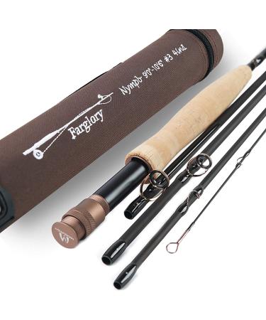 Maximcatch Farglory Nymph Rod 4 in 1 (Euro/Czech Nymphensile) AAA Kork handle in#3#4#5 9'0 "- 11'0 '9'0" -10'6 "#3 4in1 fly rod