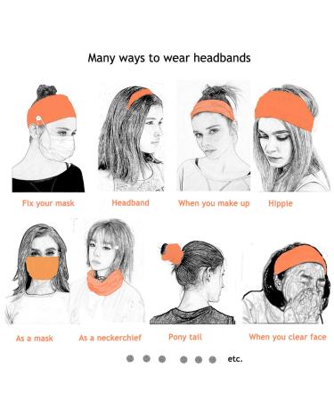 YONUF Women's Headbands with Button for Nurses & Doctors - Set of 4 Solid Colors - Buy Online on GoSupps.com