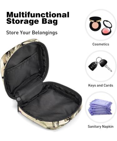 MUOOUM Menstrual Pad Bag - Zippered Women's Binding Bag for Tampons | Blue Dragonfly Pattern - 4.7x6.6x6.6 in (12x17x17 cm) - International Shipping Available - Buy Online on GoSupps.com