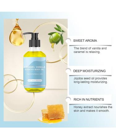 HLMULL Vanilla Caramel Body Oil Vanilla Body Oil Vanilla Scented Body Oil for Women Naturally Scented Body Oil Suitable for All Skin Types - Buy Online on GoSupps.com