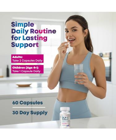 GLP-1 Support Weight Loss Probiotic Supplement - Women Men Natural Appetite Suppressant Metabolism Booster Healthy Gut Support - GLP1 Support for Hunger Control Curb Cravings & Fat Burn 60 Count (Pack of 1) - Buy Online on GoSupps.com