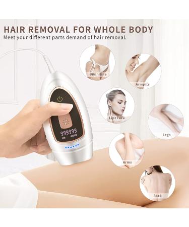 IPL Laser Hair Removal Device for Women - 999,999 Flashes, At-Home Permanent & Painless Hair Removal for Armpits, Bikini Line, Upper Lip, Legs, Arms - Corded - Buy Online on GoSupps.com