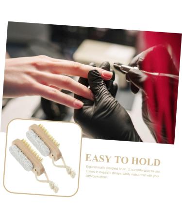 FOMIYES 2 Pi ces Brosse Double Face Avec Pierre Ongles Pour Bain Quotidien Portable - Buy Online on GoSupps.com