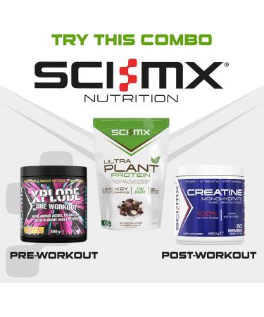 SCI-MX Ultra Plant Chocolate Hazelnut Vegan Protein Powder with Vitamin B Complex - 900g (20 Servings) | Muscle Growth & Maintenance | Low Sugar Non-GMO | 33g Protein per Serving - Buy Online on GoSupps.com