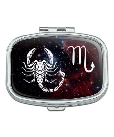 Scorpio Scorpion Zodiac Sign Horoscope in Space Rectangle Pill Case Trinket Gift Box