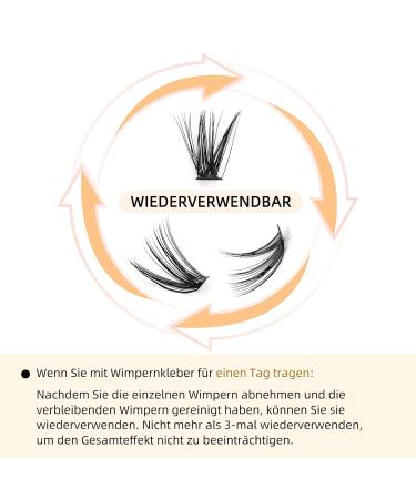 QUEWEL Individual Cluster Lashes - 240 Pieces 0.07C Curl DIY Eyelash Extensions (40D & 50D Mix 8-14mm) for Natural Look - Buy Online on GoSupps.com